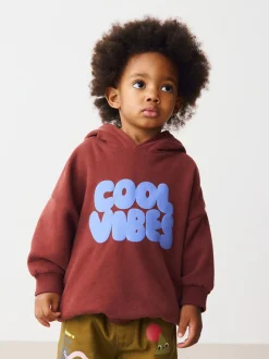 Bordeauxrood - Hoodie met lange mouwen en print (3mnd-7jr)
