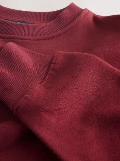 Bordeauxrood - 2-In-1 Sweatshirt met Satijnen Midi Rok