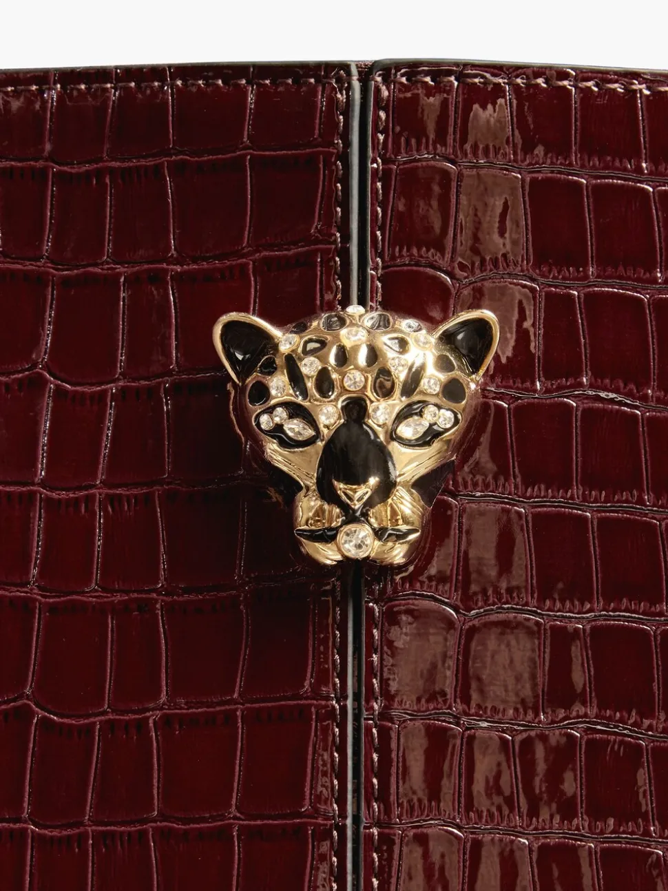 Bordeauxrood - Lipsy Croc Effect Shopper Tote Bag