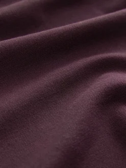 Bordeauxrood - Normale Pasvorm - Piqué poloshirt met korte mouwen