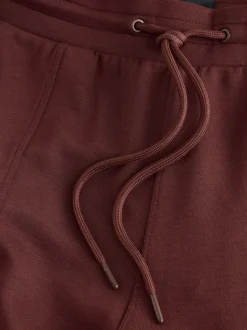 Bordeauxrood - Premium jersey joggingbroek met wijde pijpen