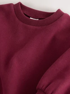 Bordeauxrood - Relaxte sweaterjurk (3mnd-7jr)