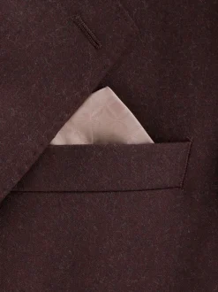 Bordeauxrood - Slim Fit - Signature Zignone flanellen colbert van Italiaanse wol-kasjmier blend