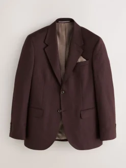 Bordeauxrood - Slim Fit - Signature Zignone flanellen colbert van Italiaanse wol-kasjmier blend