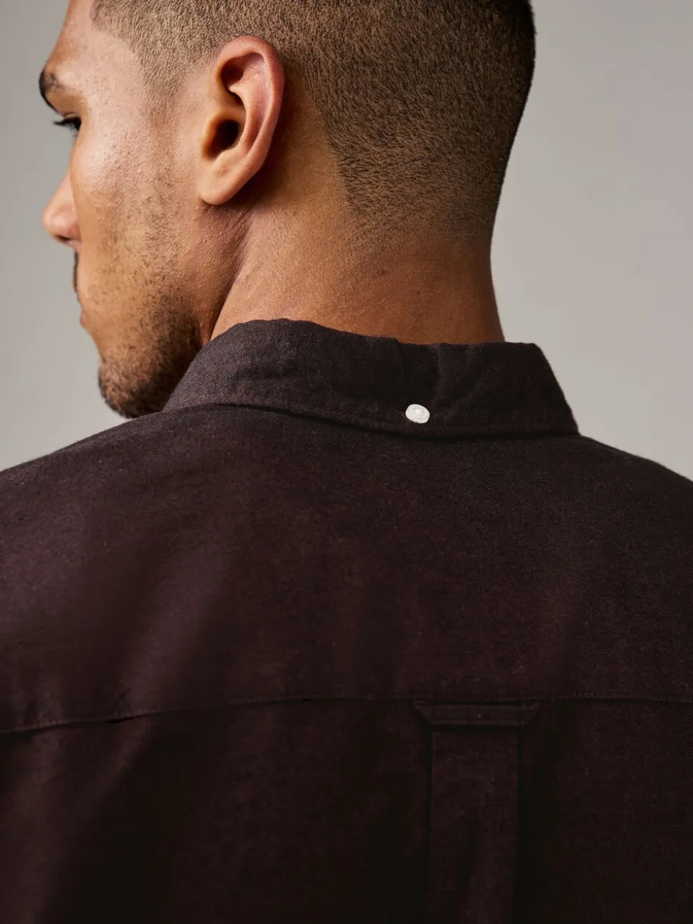 Bordeauxrood - Soft Touch Oxford Long Sleeve Shirt