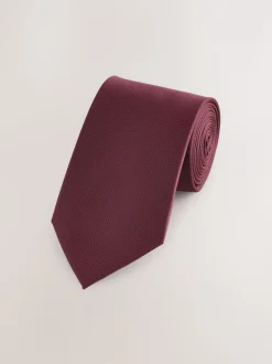 Bordeauxrood - Standaard - Stropdas met textuur