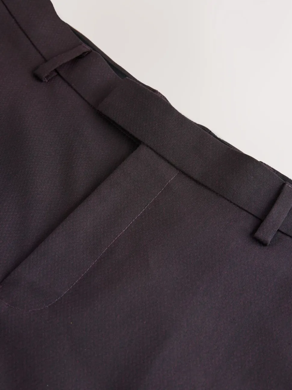 Bordeauxrood - Tailored fit - Pantalon in smokingstijl
