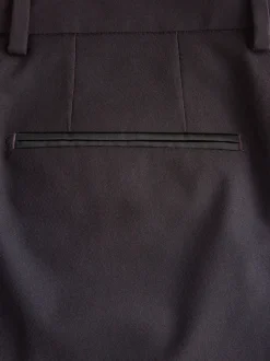 Bordeauxrood - Tailored fit - Pantalon in smokingstijl