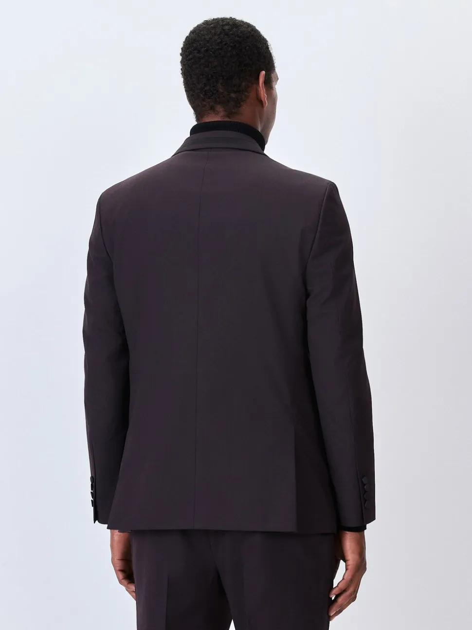 Bordeauxrood - Tailored fit - Inset Lapel Detail Tuxedo Suit Jacket