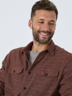 Bordeauxrood - Textured Shacket Overshirt