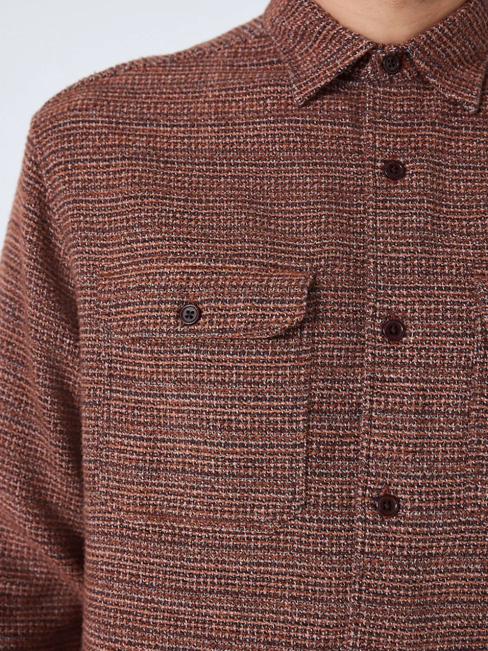 Bordeauxrood - Textured Shacket Overshirt