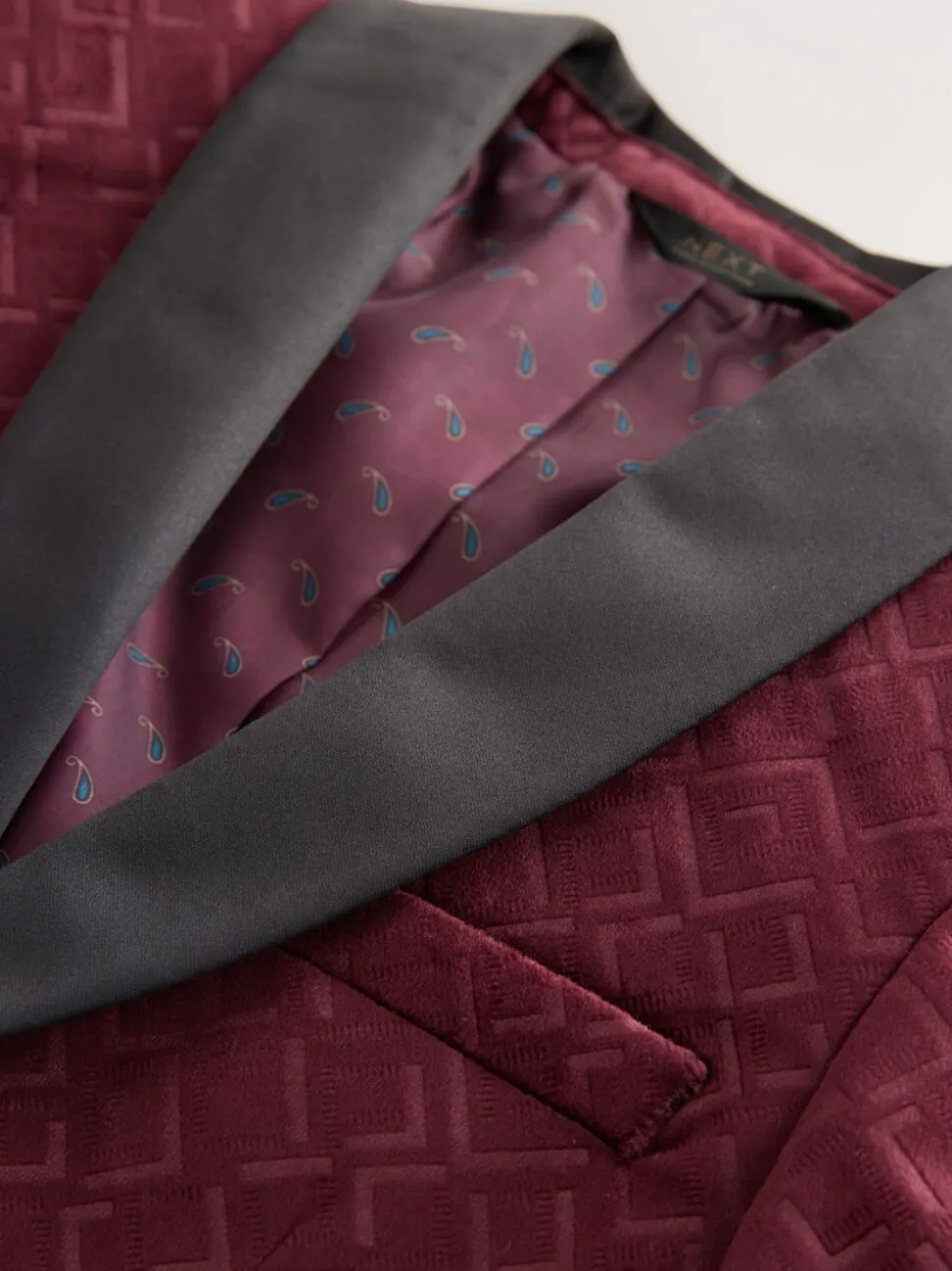 Bordeauxrood - Textured Velvet Blazer (3-16yrs)