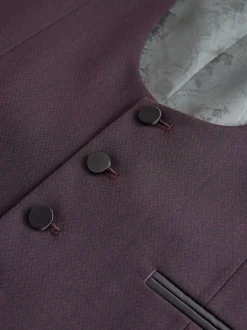 Bordeauxrood - Tuxedo Suit Waistcoat