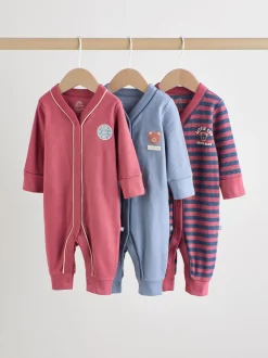 Bordeauxrood - Verpakking van 3 babypyjama's (0 mnd-3 jr)