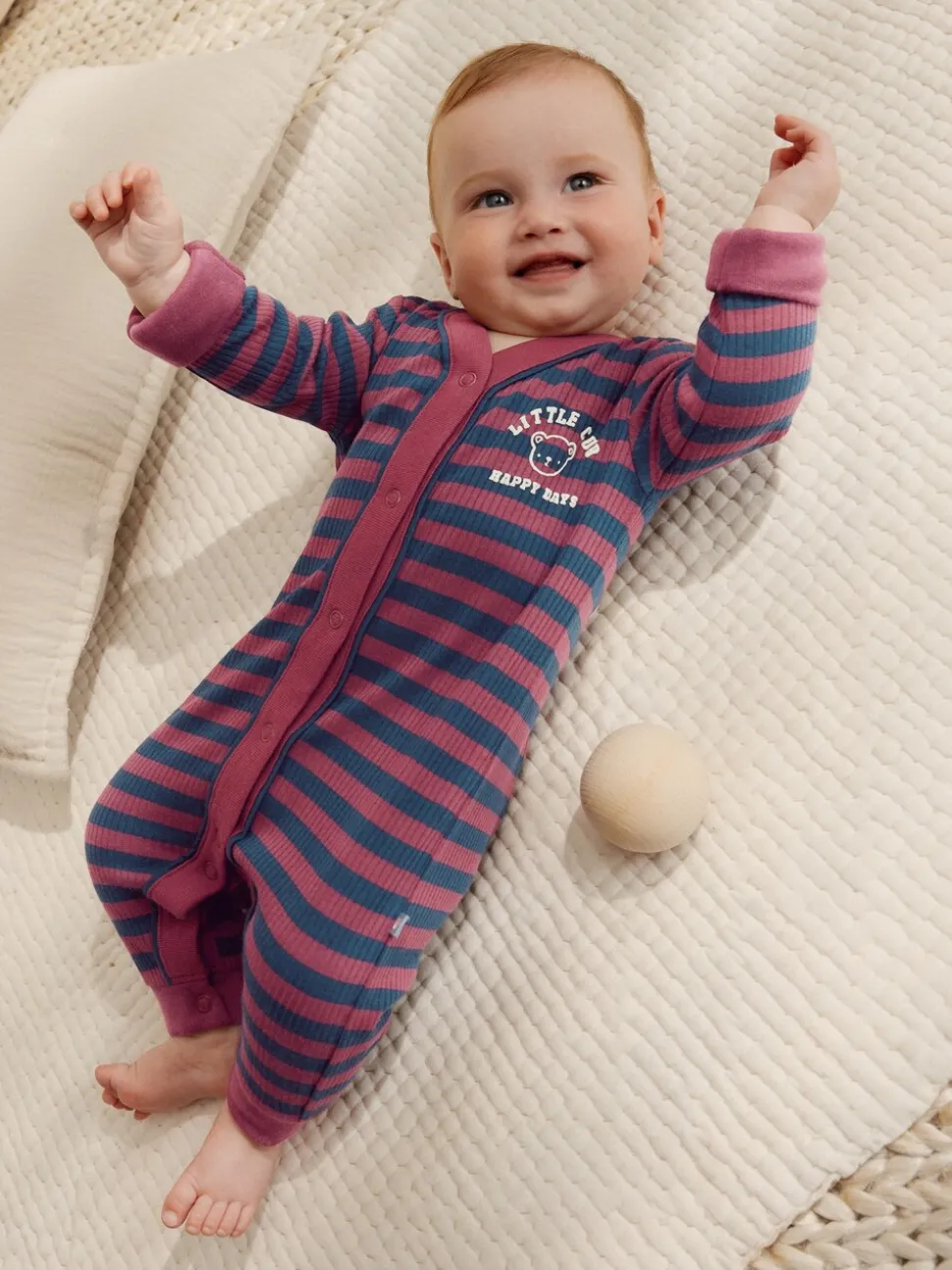 Bordeauxrood - Verpakking van 3 babypyjama's (0 mnd-3 jr)
