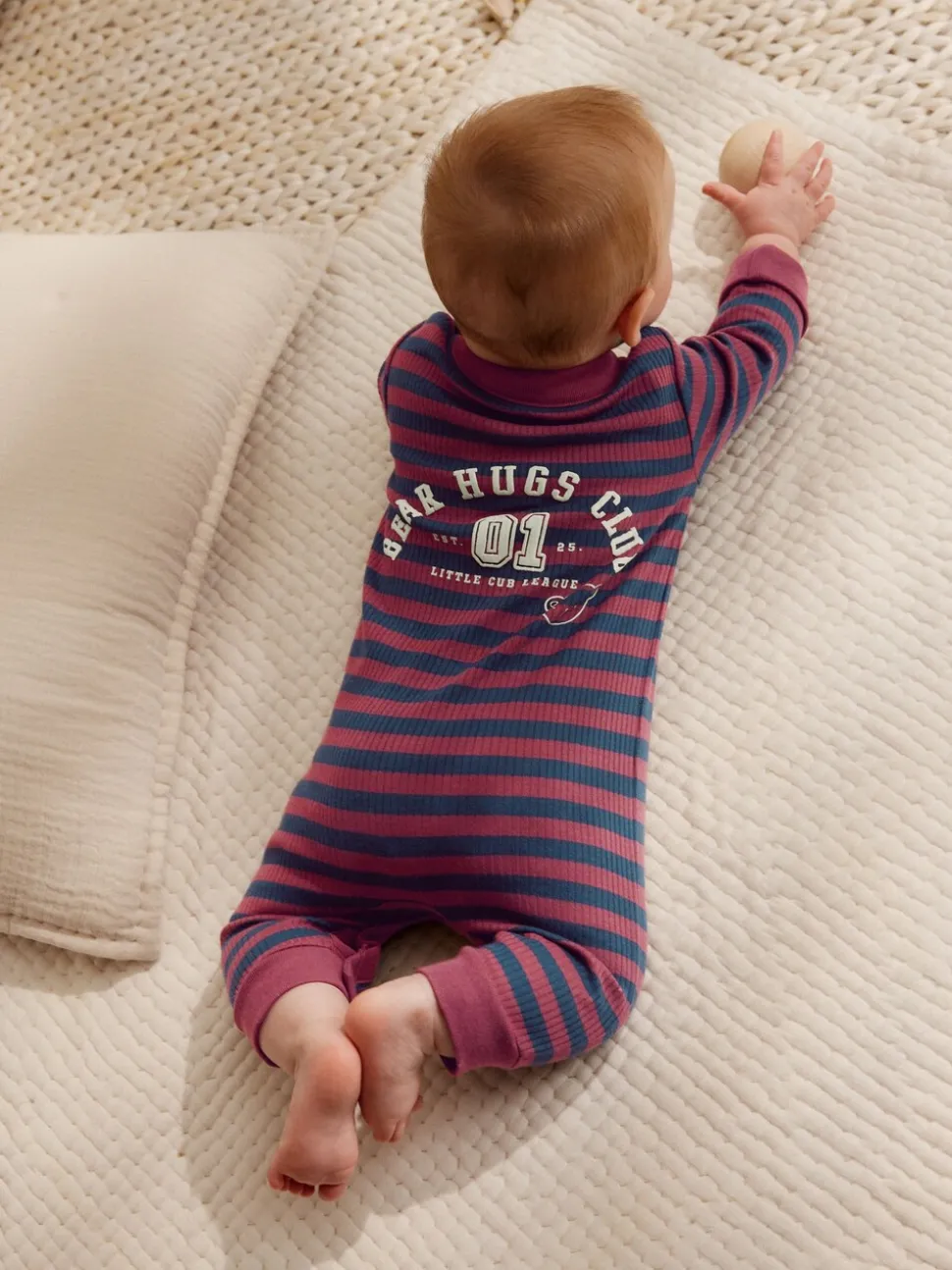 Bordeauxrood - Verpakking van 3 babypyjama's (0 mnd-3 jr)