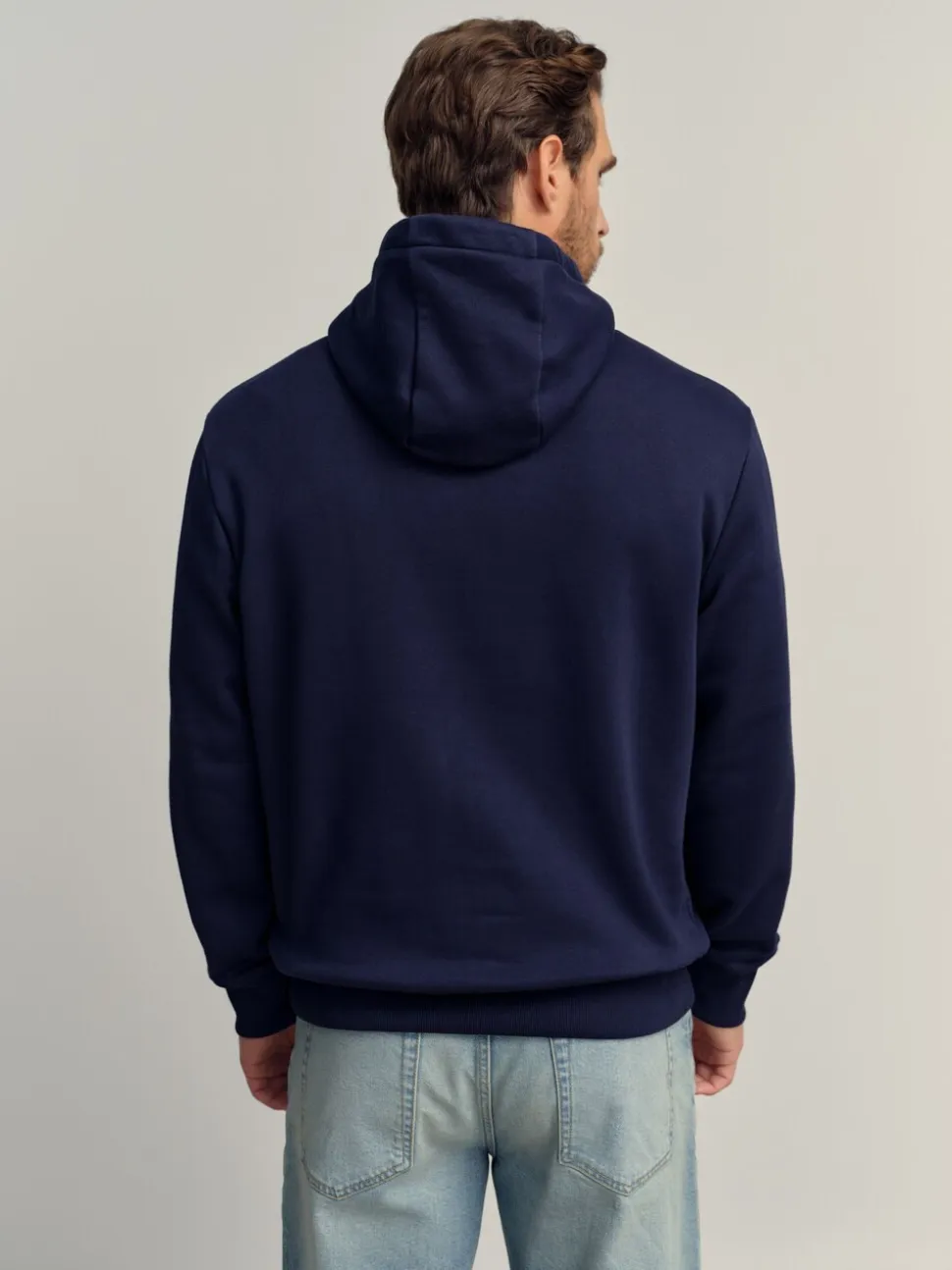 Bordeauxrood/Marineblauw/Ecru Wit - Pullover-hoody - Sweatshirt met colourblocking
