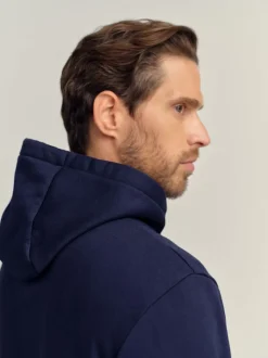 Bordeauxrood/Marineblauw/Ecru Wit - Pullover-hoody - Sweatshirt met colourblocking