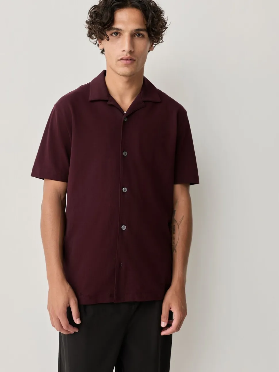 Bordeauxrood/Marineblauw/Olijfgroen - Piqué shirts met korte mouwen verpakking van 3