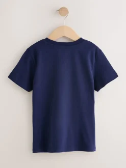 Bordeauxrood/wit - T-shirts met korte mouwen en geborduurd rendier, verpakking van 4 (3-16jr)
