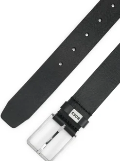 BOSS Elio Italiaanse leren riem met logo
