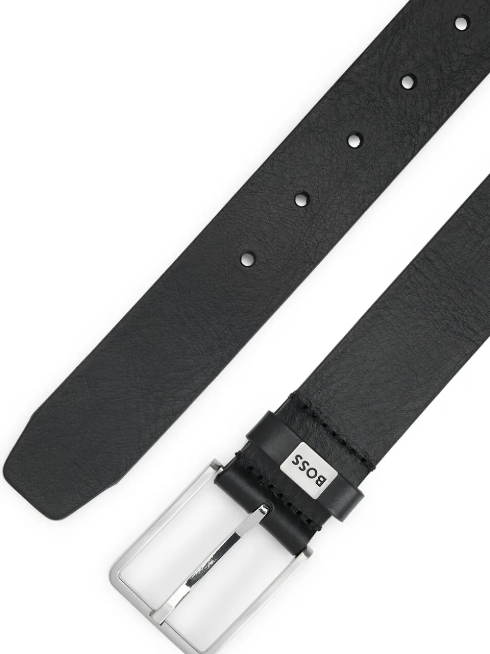 BOSS Elio Italiaanse leren riem met logo