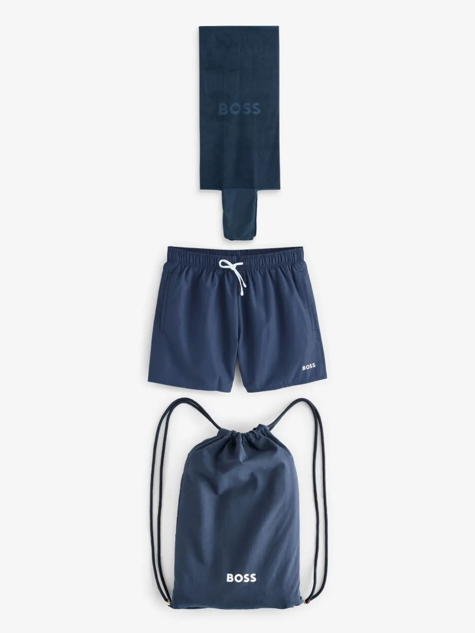 BOSS Swim Shorts, Bag, Towel Beach Gift Set