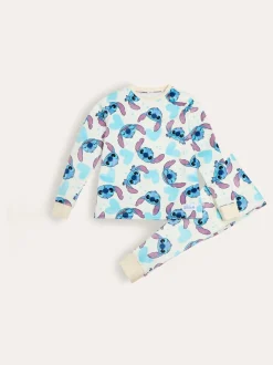 Brand Threads Girls Disney Stitch Divine Fleece Pyjamas Set