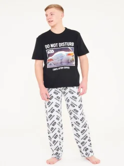 Brand Threads Mens Star Wars The Mandolorian 100% Cotton Pyjamas Set