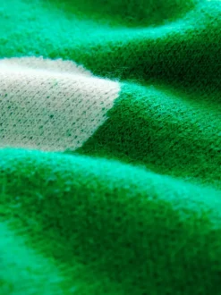 Bright Green Spot - Gebreide trui met ronde hals van wol