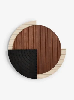 Bronx circulaire wanddecoratie van hout