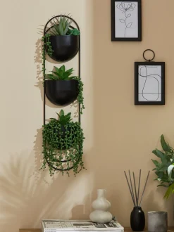 Bronx plantenpottenwandrek met kunstplanten