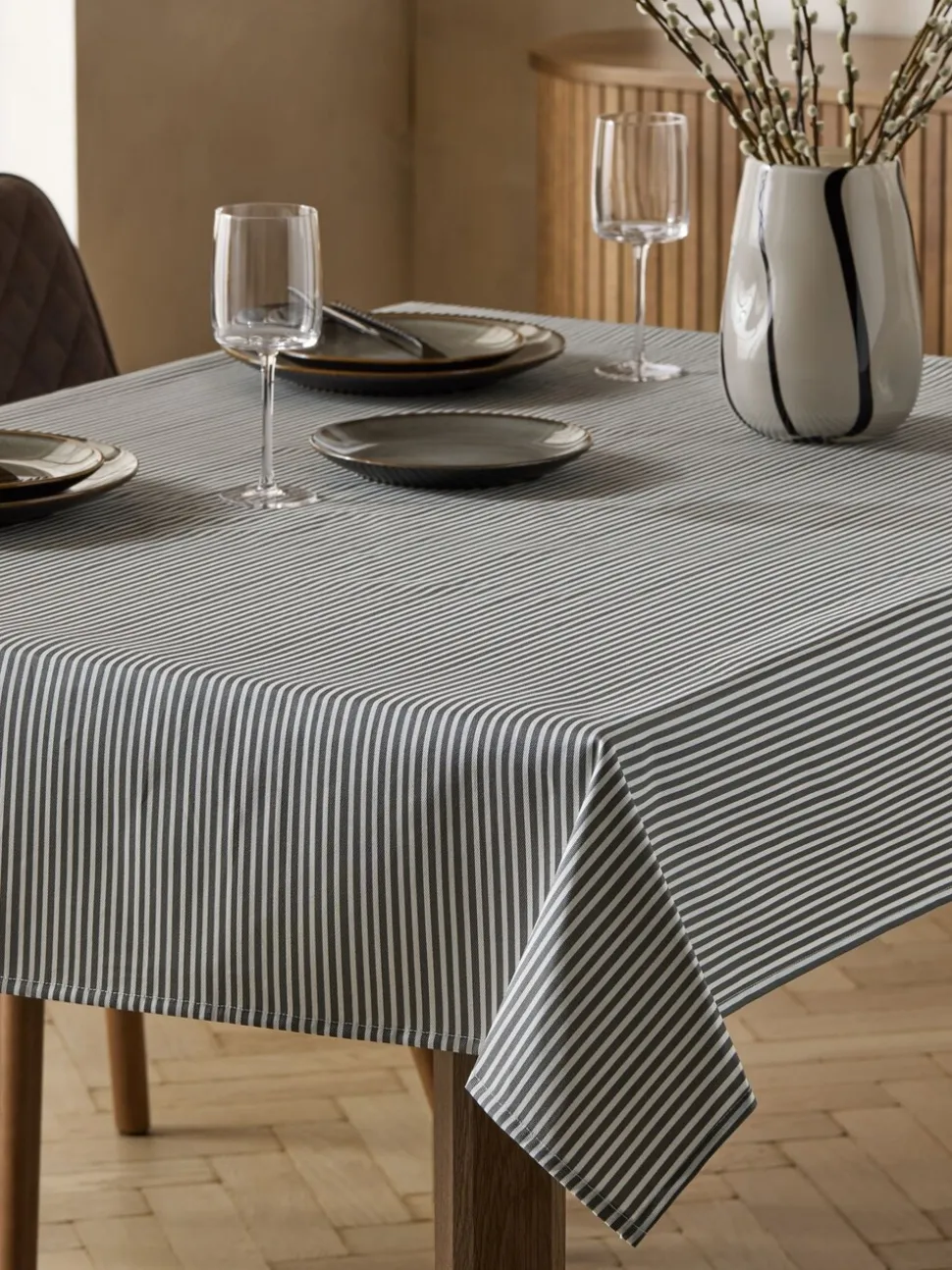 Bronx Stripe Wipe Clean Tablecloth