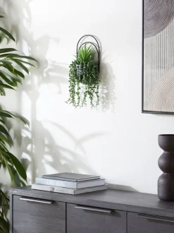Bronx wandplaquette met kunstplanten
