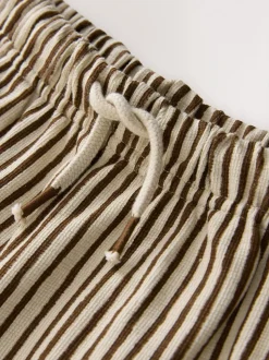 Brown & Ecru Stripe - Lightweight Joggers (3mths-7yrs)