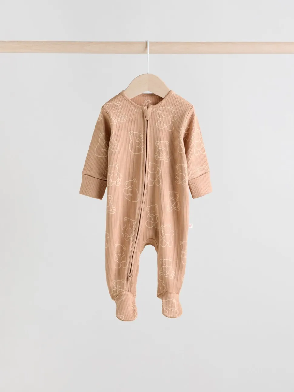 Bruin - 4 Pack Baby-pyjama's met tweewegrits (0mnd -2jr)