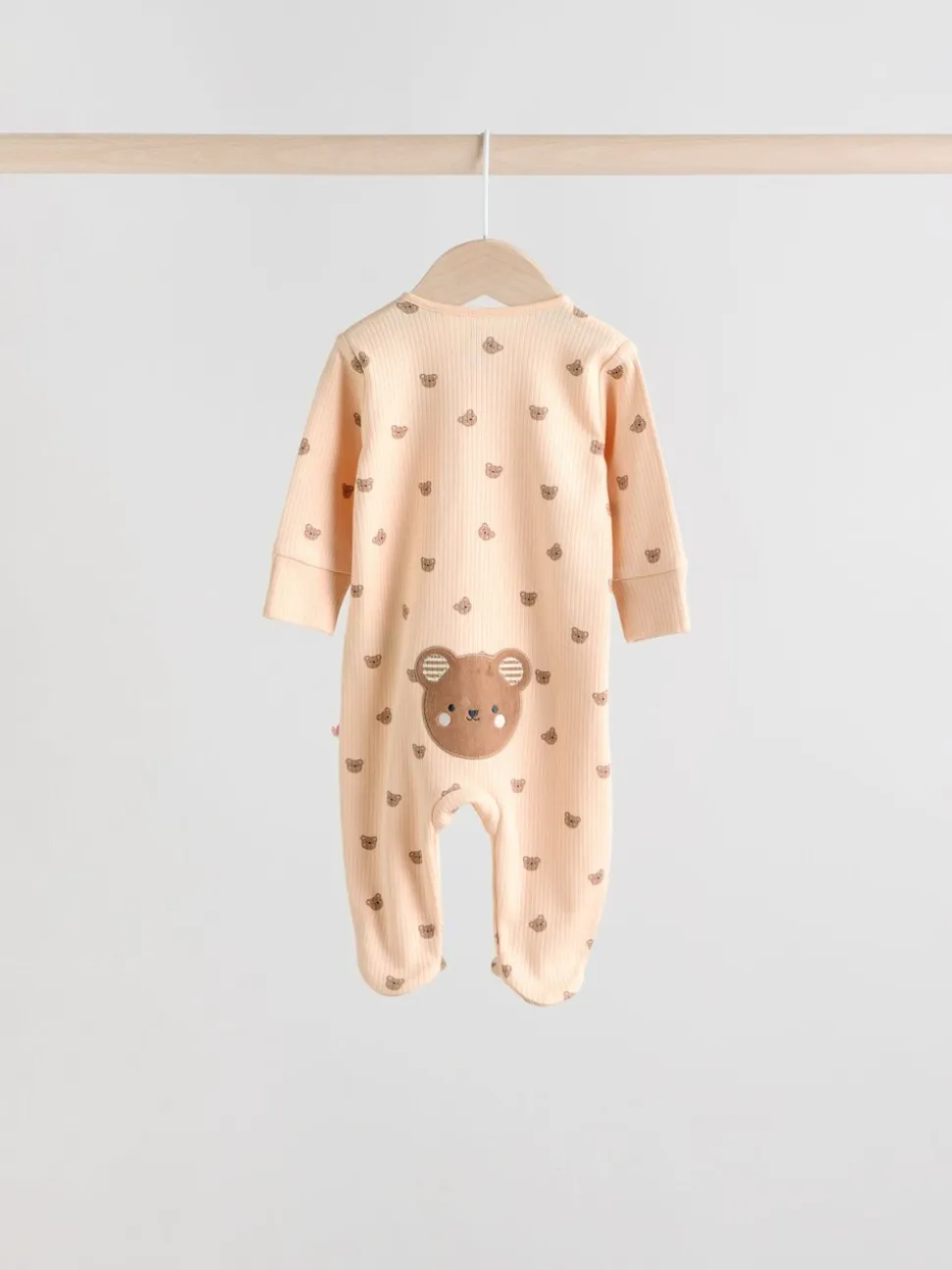 Bruin - 4 Pack Baby-pyjama's met tweewegrits (0mnd -2jr)
