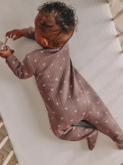 Bruin - Baby gewatteerde berenpyjama's 2 set