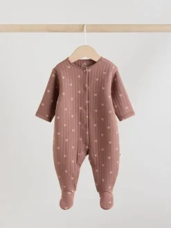Bruin - Baby gewatteerde berenpyjama's 2 set