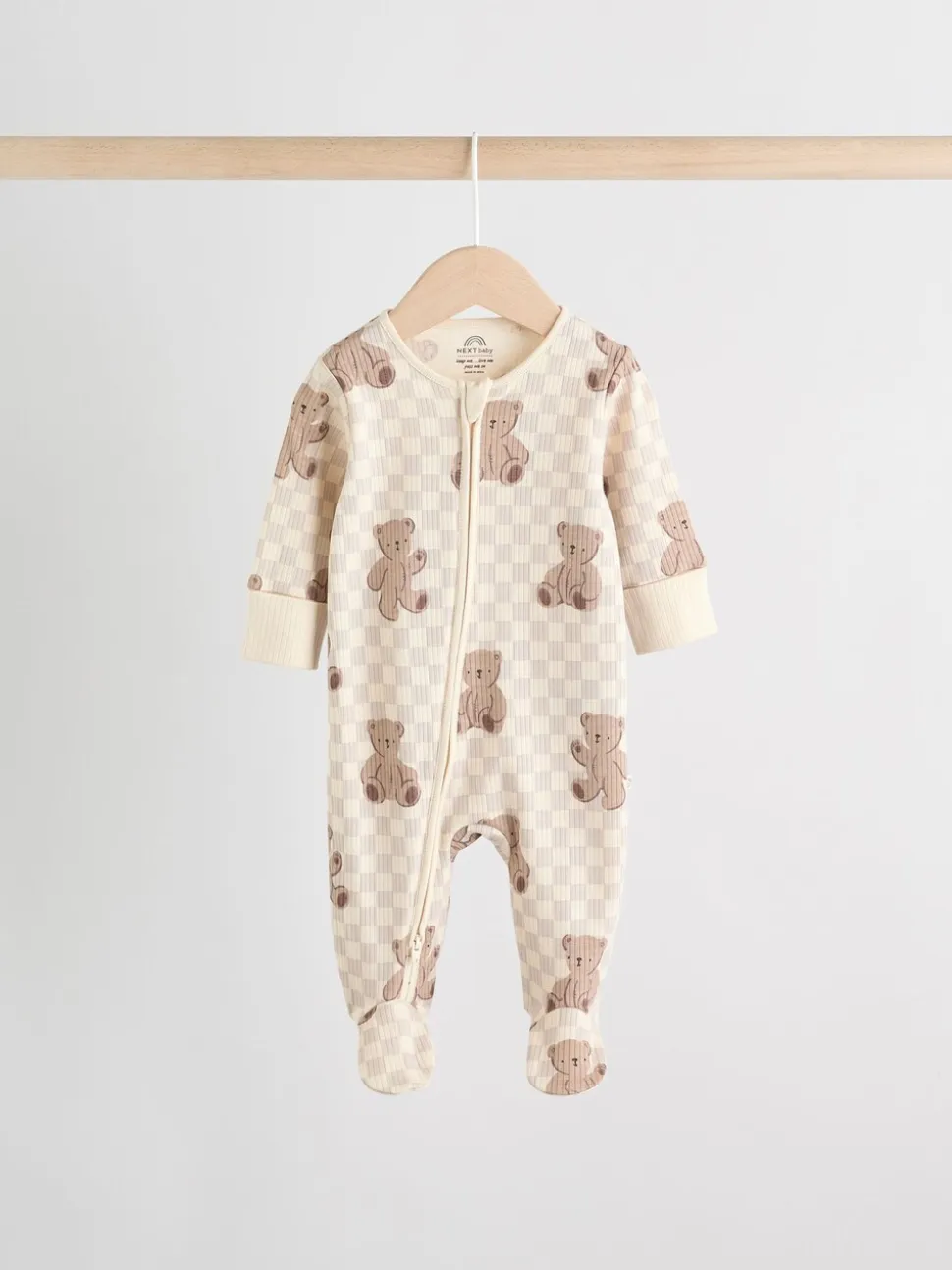 Bruin - Bear Print baby slaappakjes met tweezijdige rits 4 -pack (0mnd -2jaar)
