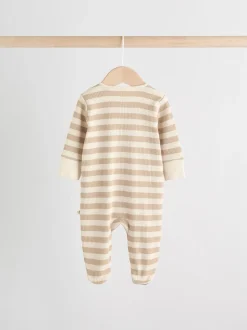 Bruin - Bear Print baby slaappakjes met tweezijdige rits 4 -pack (0mnd -2jaar)