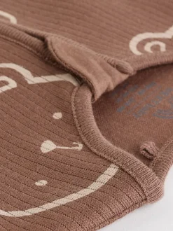 Bruin - Bear Print baby slaappakjes met tweezijdige rits 4 -pack (0mnd -2jaar)
