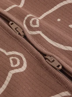 Bruin - Bear Print baby slaappakjes met tweezijdige rits 4 -pack (0mnd -2jaar)