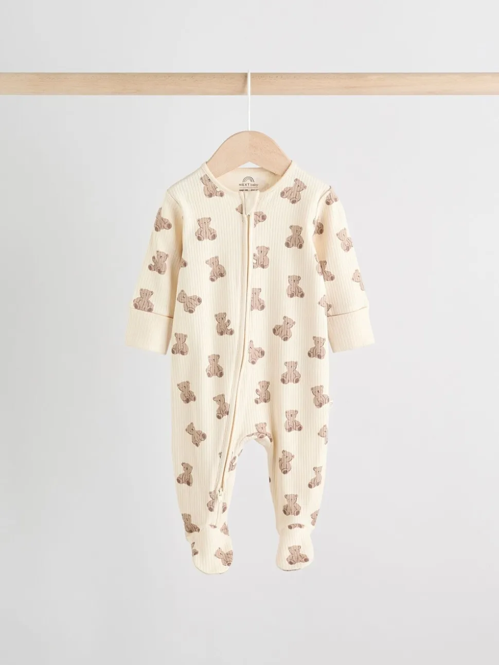 Bruin - Bear Print baby slaappakjes met tweezijdige rits 4 -pack (0mnd -2jaar)