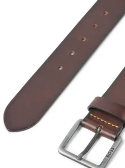 Bruin - BOSS Baxton leren riem