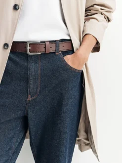 Bruin - Casual leren riem