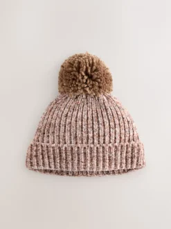 Bruin - Chenille Baby Hat with a Pom (0mths-2yrs)