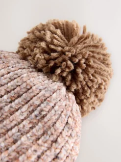 Bruin - Chenille Baby Hat with a Pom (0mths-2yrs)