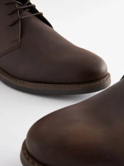Bruin - Chukka-laarzen van gewaxt leer