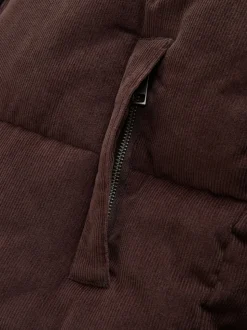 Bruin - Corduroy gewatteerde bodywarmer